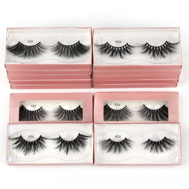 A set of Lashes Mink 25mm dramatic false eyelashes displayed in elegant packaging, showcasing their fluffy and voluminous design.