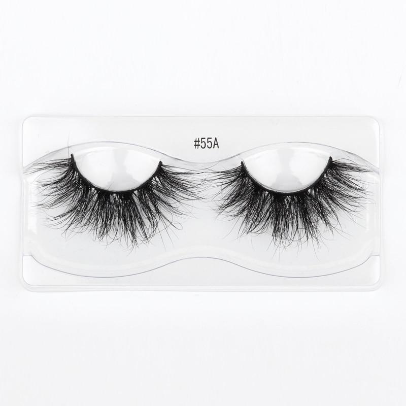 A set of Lashes Mink 25mm dramatic false eyelashes displayed in elegant packaging, showcasing their fluffy and voluminous design.