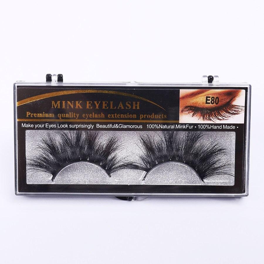 A collection of 10 pairs of luxurious 3D mink eyelashes in various styles, showcasing their natural and thick appearance with a black cotton band.