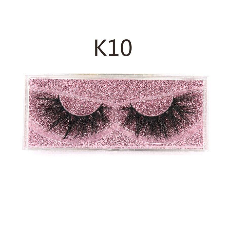 A collection of 10 pairs of luxurious 3D mink eyelashes in various styles, showcasing their natural and thick appearance with a black cotton band.