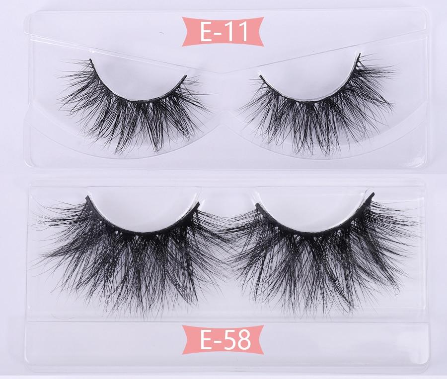 A collection of 10 pairs of luxurious 3D mink eyelashes in various styles, showcasing their natural and thick appearance with a black cotton band.