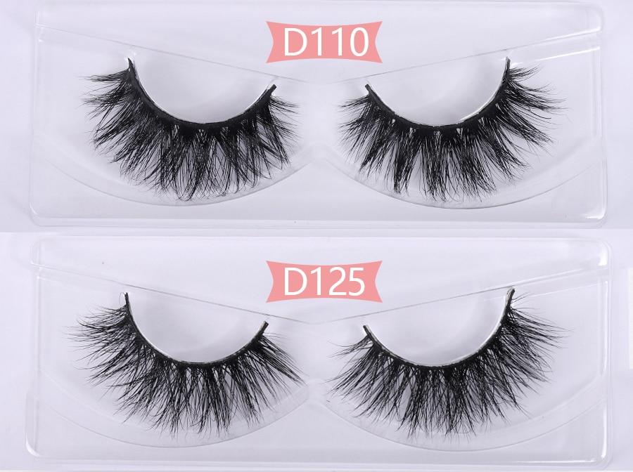 A collection of 10 pairs of luxurious 3D mink eyelashes in various styles, showcasing their natural and thick appearance with a black cotton band.