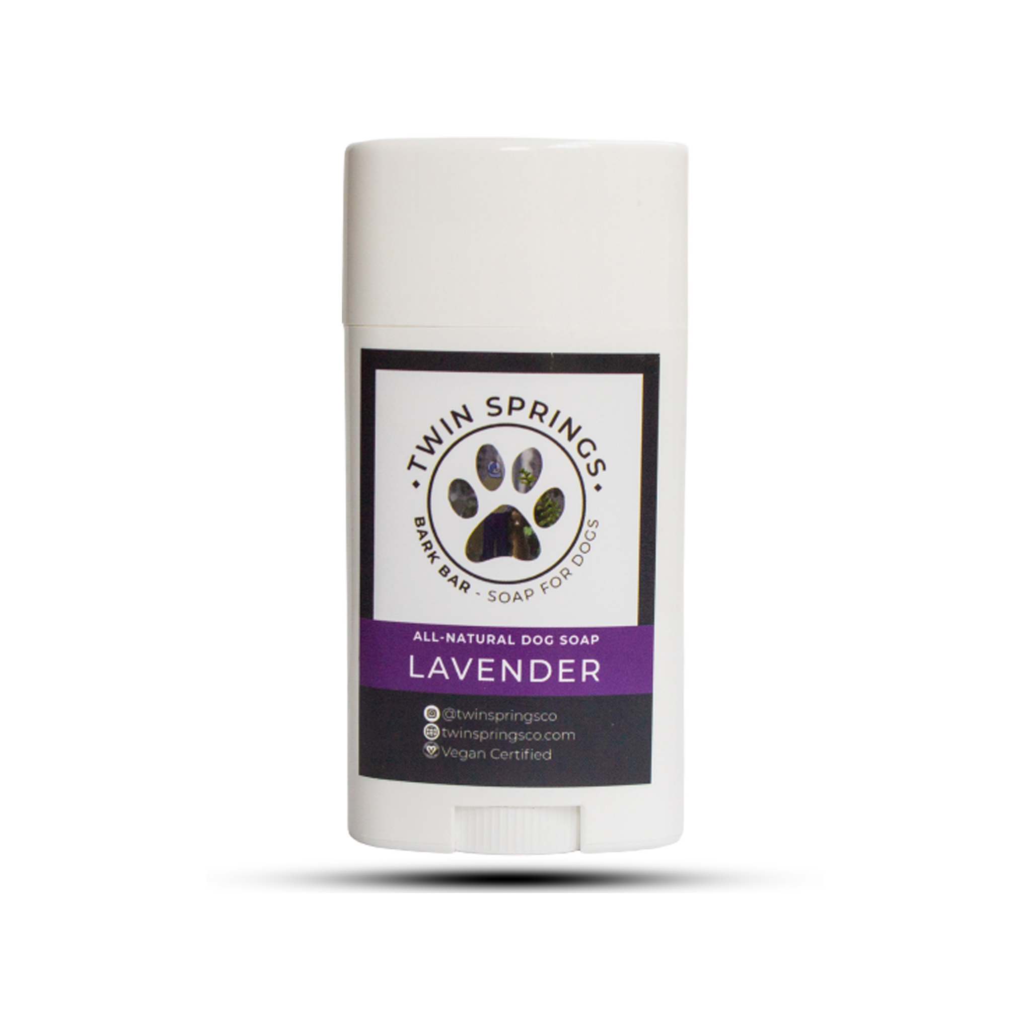 Lavender Bark Bar for dogs, handcrafted soap in a travel-friendly design, featuring organic oils for gentle cleansing.