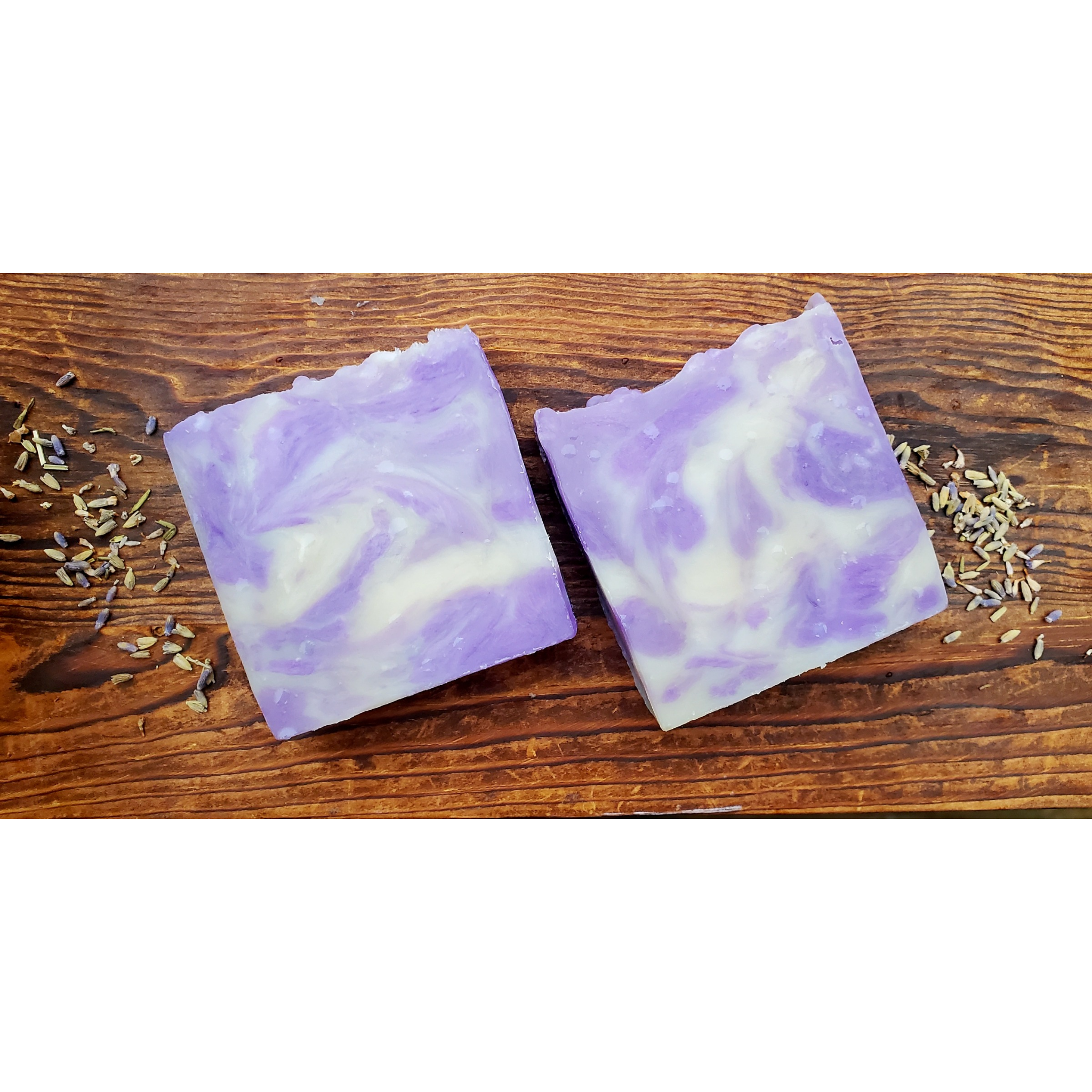 Artisan Lavender Soap bar with a rich purple hue, showcasing its natural ingredients and handmade quality.