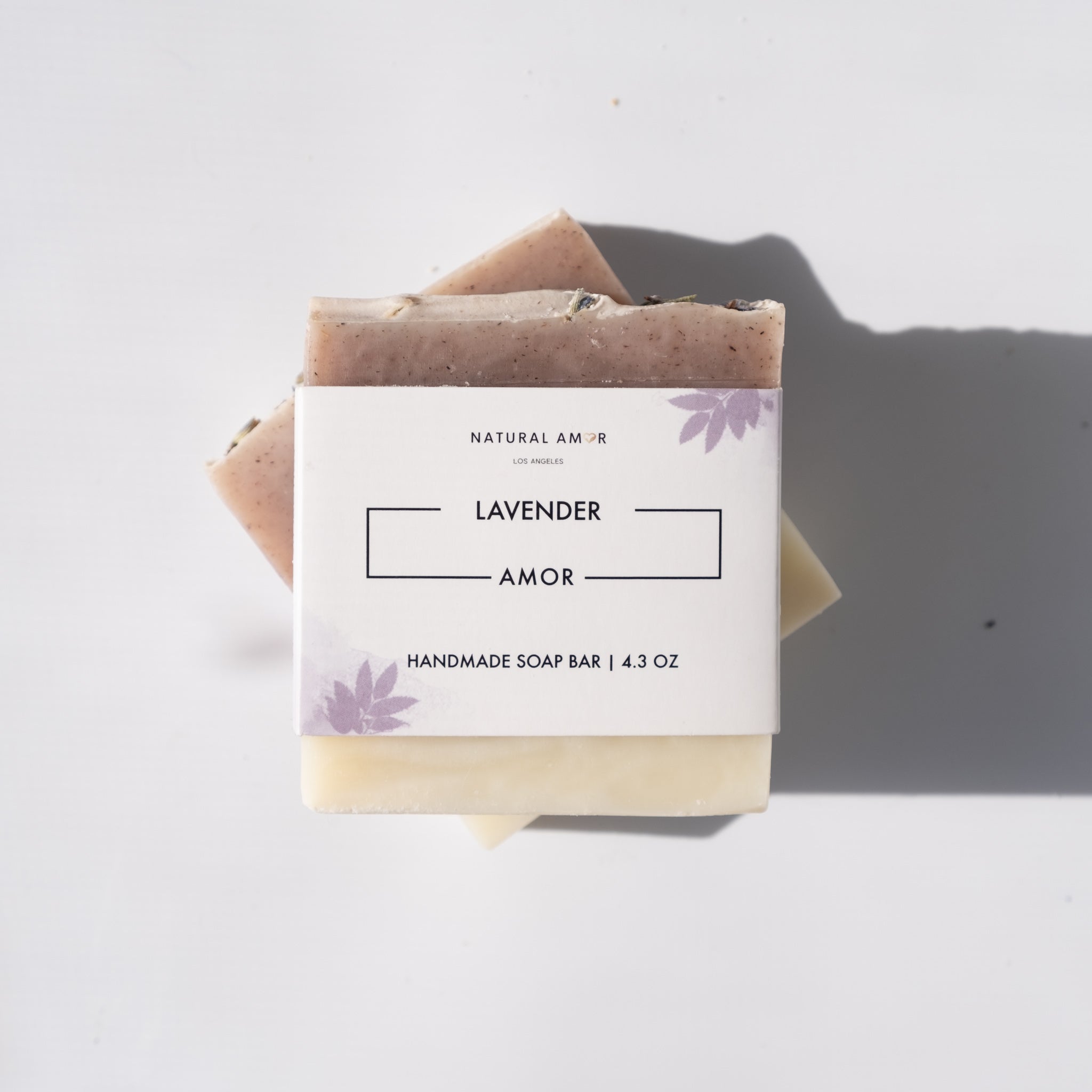 Lavender Soap Bar with natural ingredients, featuring calming lavender scent and gentle exfoliation properties.