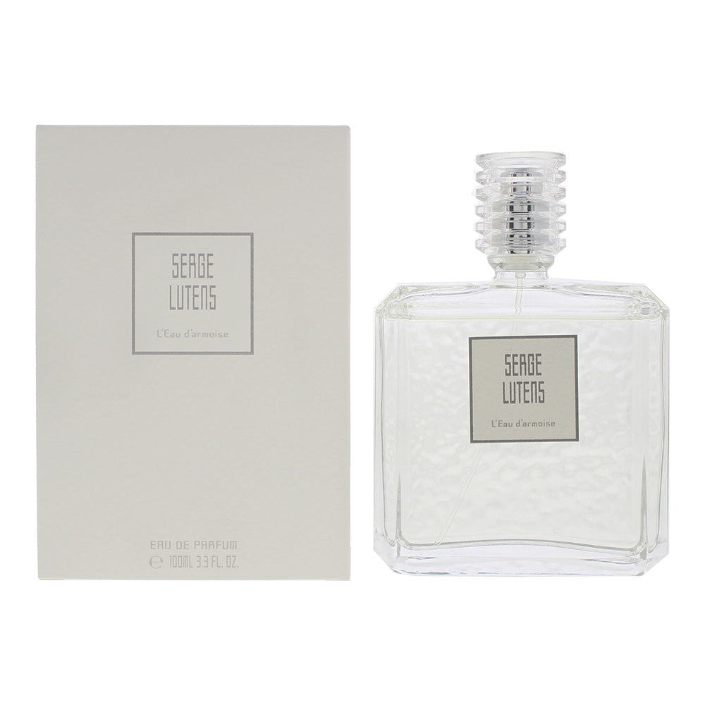 L'Eau d'Armoise Eau de Parfum by Serge Lutens in an elegant bottle, showcasing its sophisticated design.