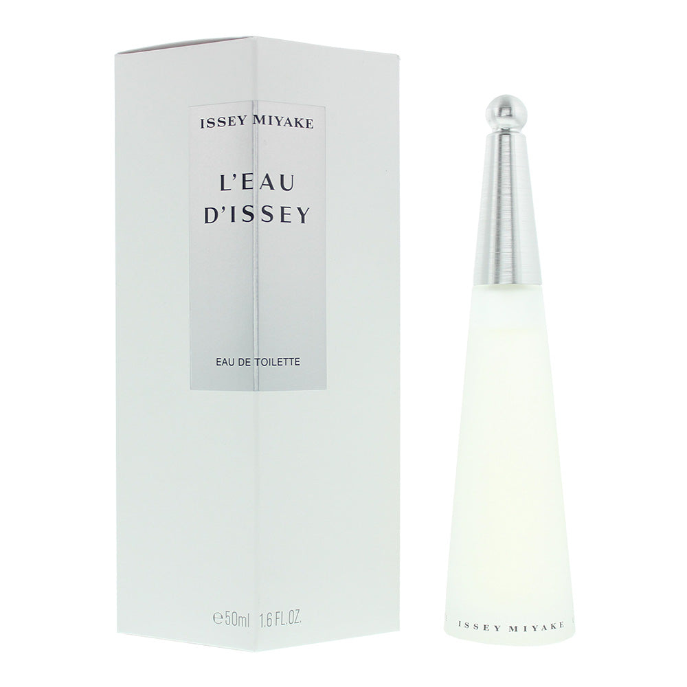 L'Eau d'Issey Eau de Toilette bottle showcasing its elegant design and floral aquatic theme.