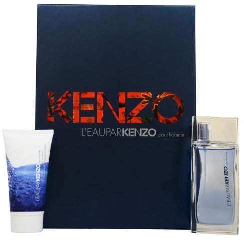 Kenzo L'Eau par pour Homme Gift Set featuring 50ml EDT and 50ml shower gel in elegant packaging.