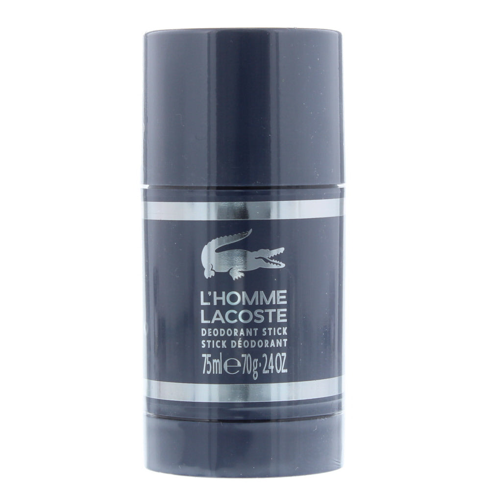 Lacoste L'Homme Deodorant Stick in a sleek container, showcasing its modern design.