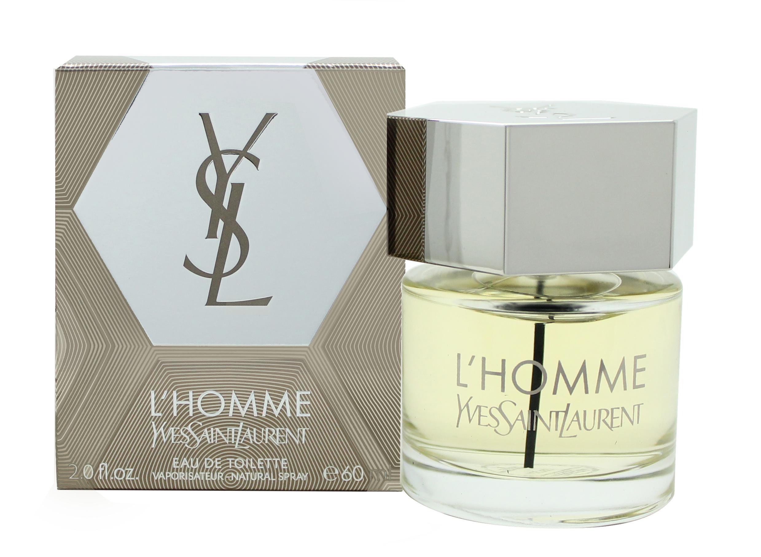 L'Homme Eau de Toilette by Yves Saint Laurent in a sleek bottle, showcasing its elegant design and luxurious fragrance.