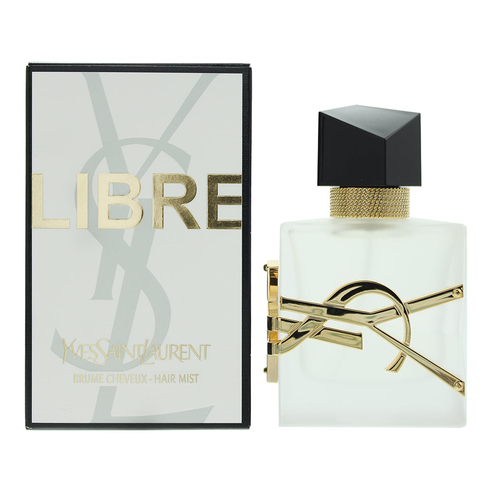 Yves Saint Laurent Libre Hair Mist bottle with elegant design, showcasing its luxurious fragrance.