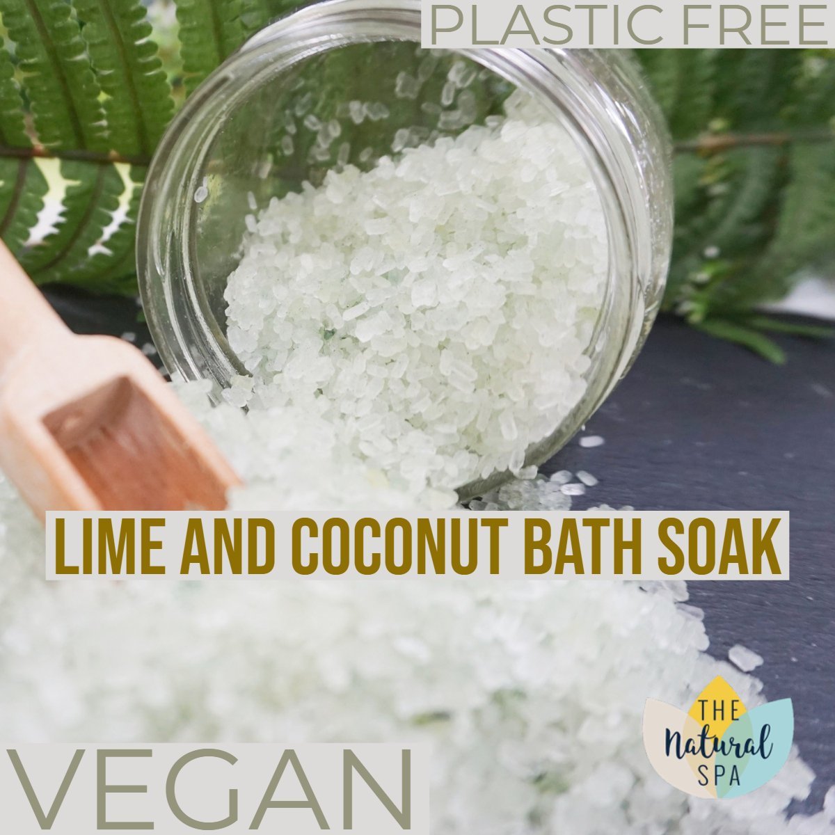 A beautifully packaged Lime and Coconut Bath Soak with natural ingredients, showcasing its vibrant colors and textures.