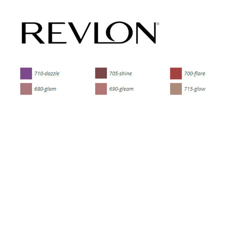 Revlon lipstick color swatches.