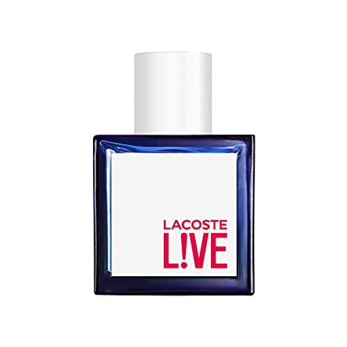 Lacoste Live Eau de Toilette bottle showcasing its modern design and vibrant color.