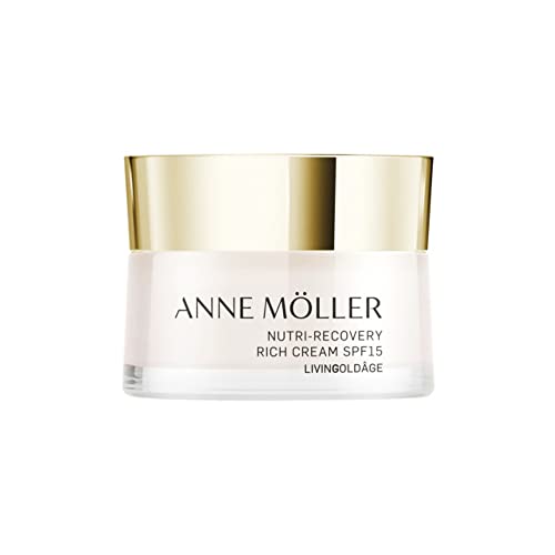 Anne Möller Livingoldâge Total Recovery Serum bottle with elegant design, showcasing its luxurious skincare formula.