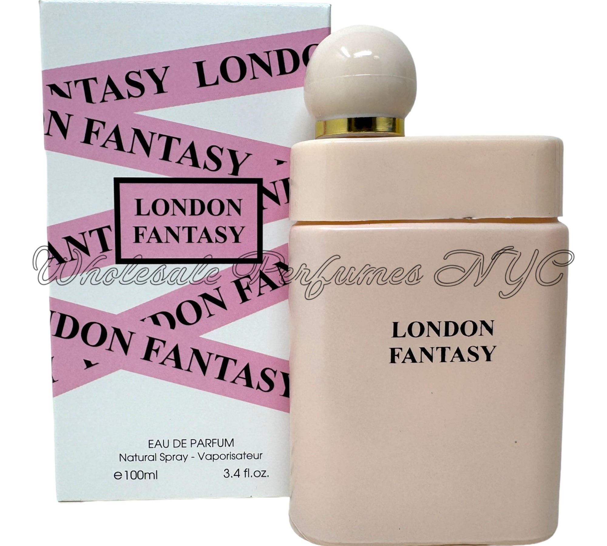 A stylish 3.4oz bottle of London Fantasy for Women Eau de Parfum, elegantly designed for modern women.