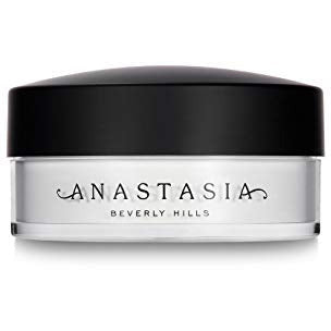 Anastasia Beverly Hills Loose Setting Powder in Translucent packaging with a fine powder texture.