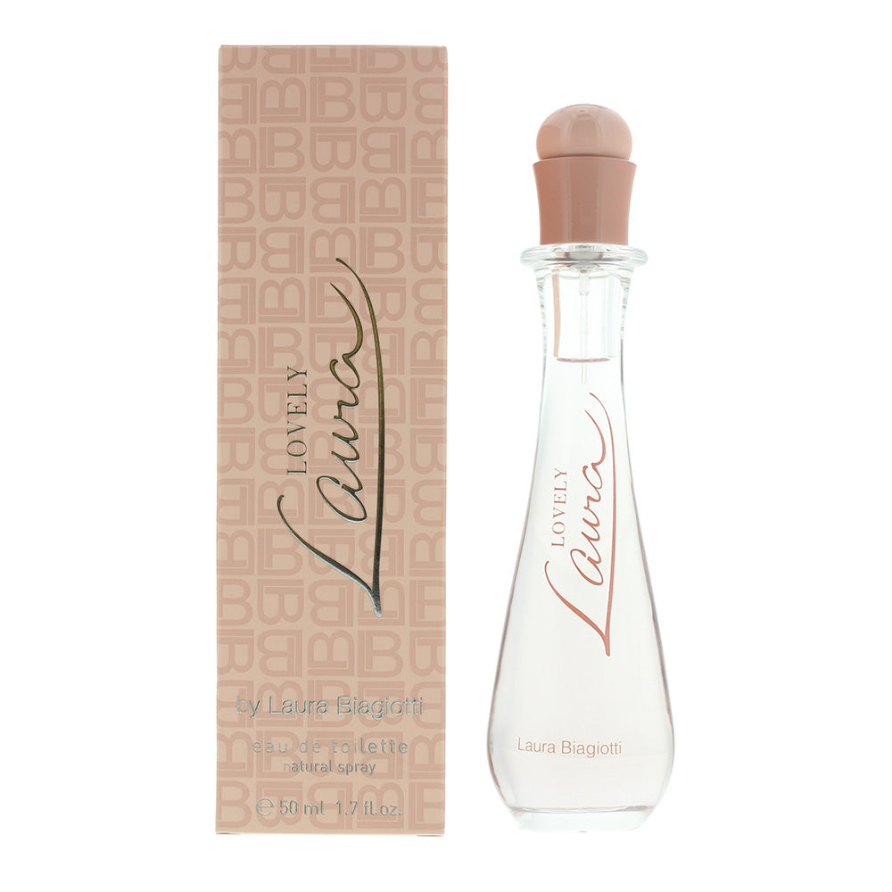 Lovely Laura Eau de Toilette by Laura Biagiotti in an elegant bottle, showcasing its floral and fruity essence.