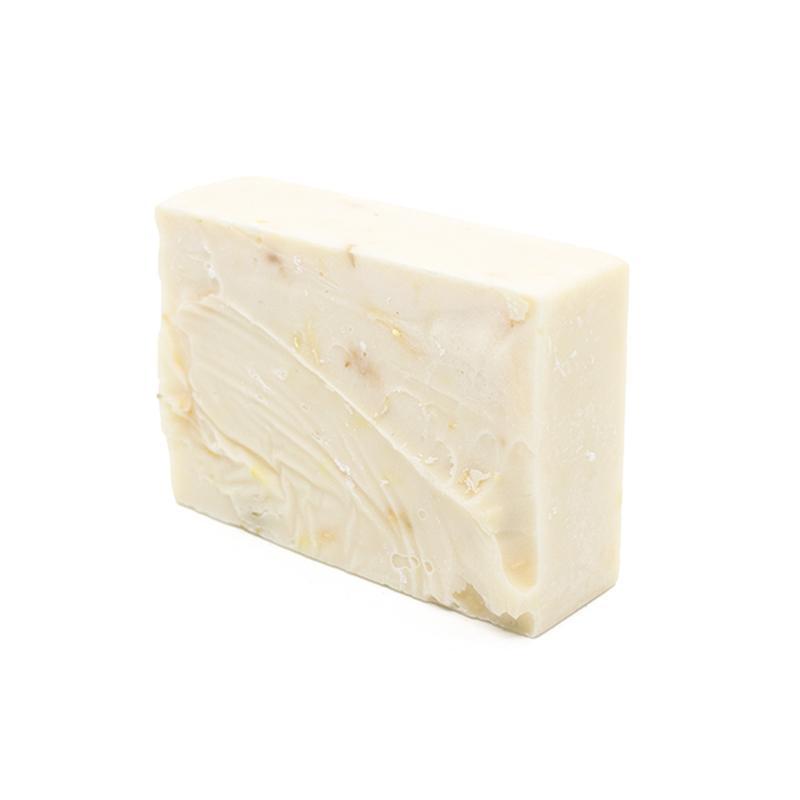 Loxley Lass Organic Soap 90g with Lavender and Geranium, showcasing its natural ingredients and floral design.