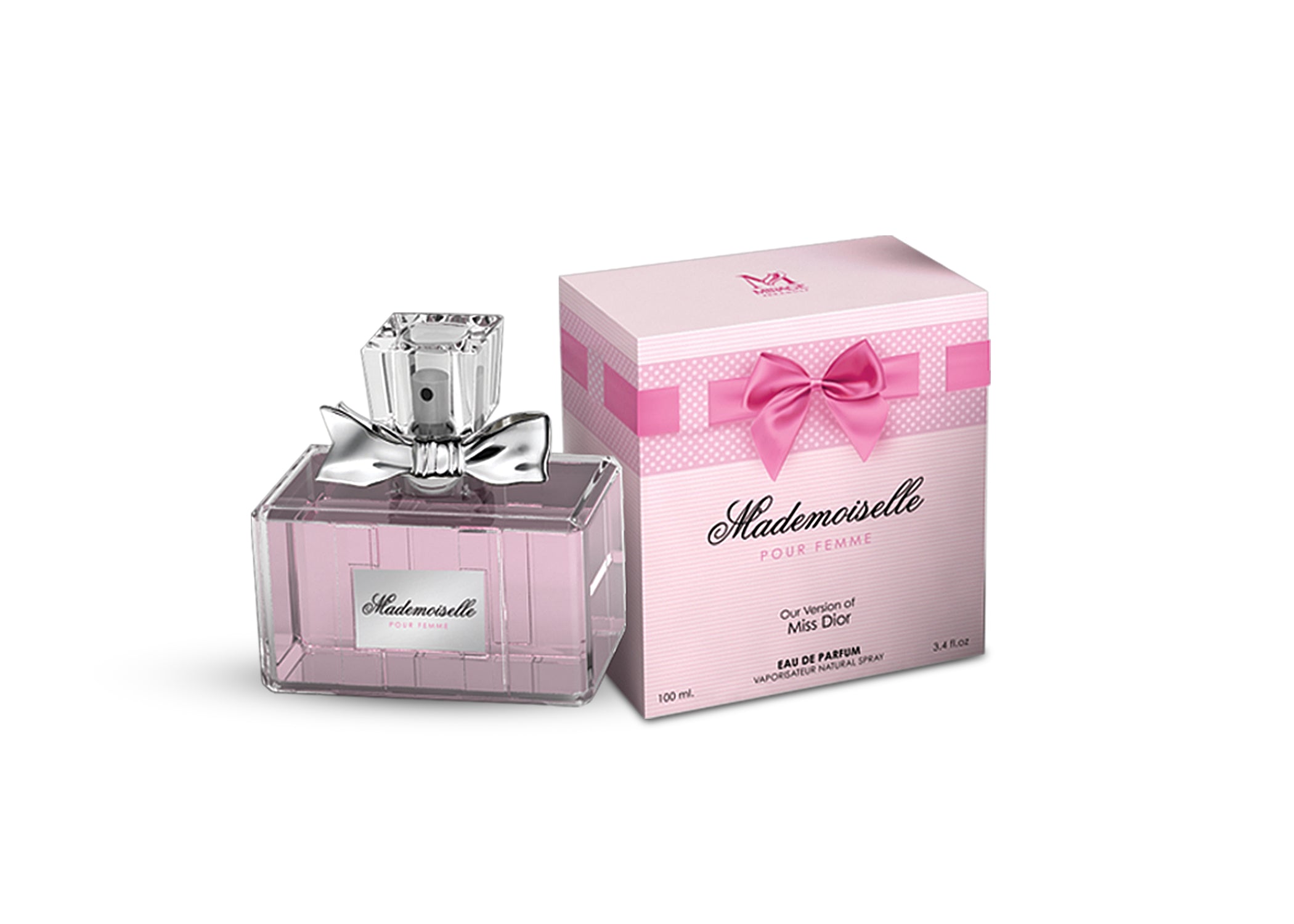 Mademoiselle for Women Eau de Parfum by MCH Beauty, 3.4oz bottle elegantly designed for women.