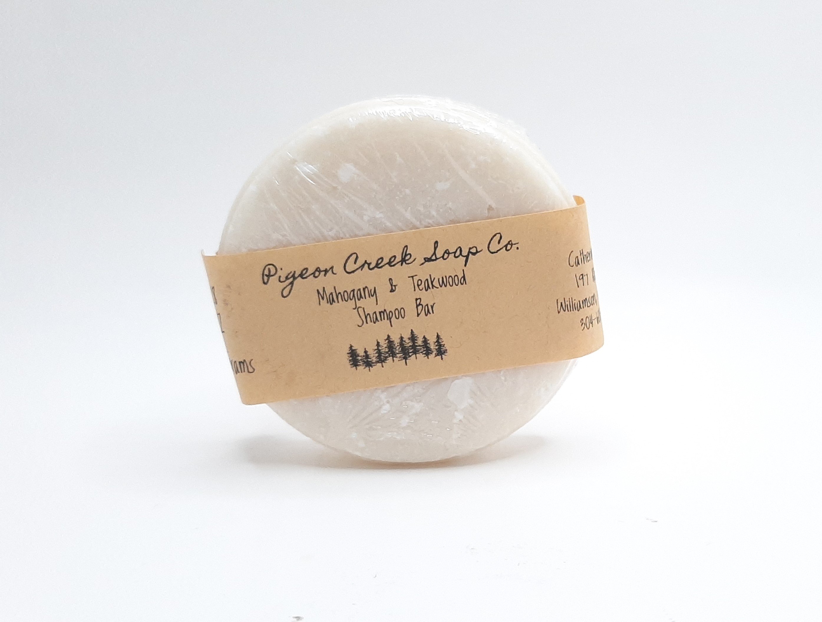 Mahogany & Teakwood Shampoo Bar with earthy wood scent, eco-friendly and luxurious hair care solution.