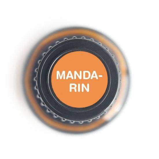 A 15ml bottle of Mandarin Pure Essential Oil, showcasing its vibrant orange color and elegant packaging, ideal for aromatherapy.