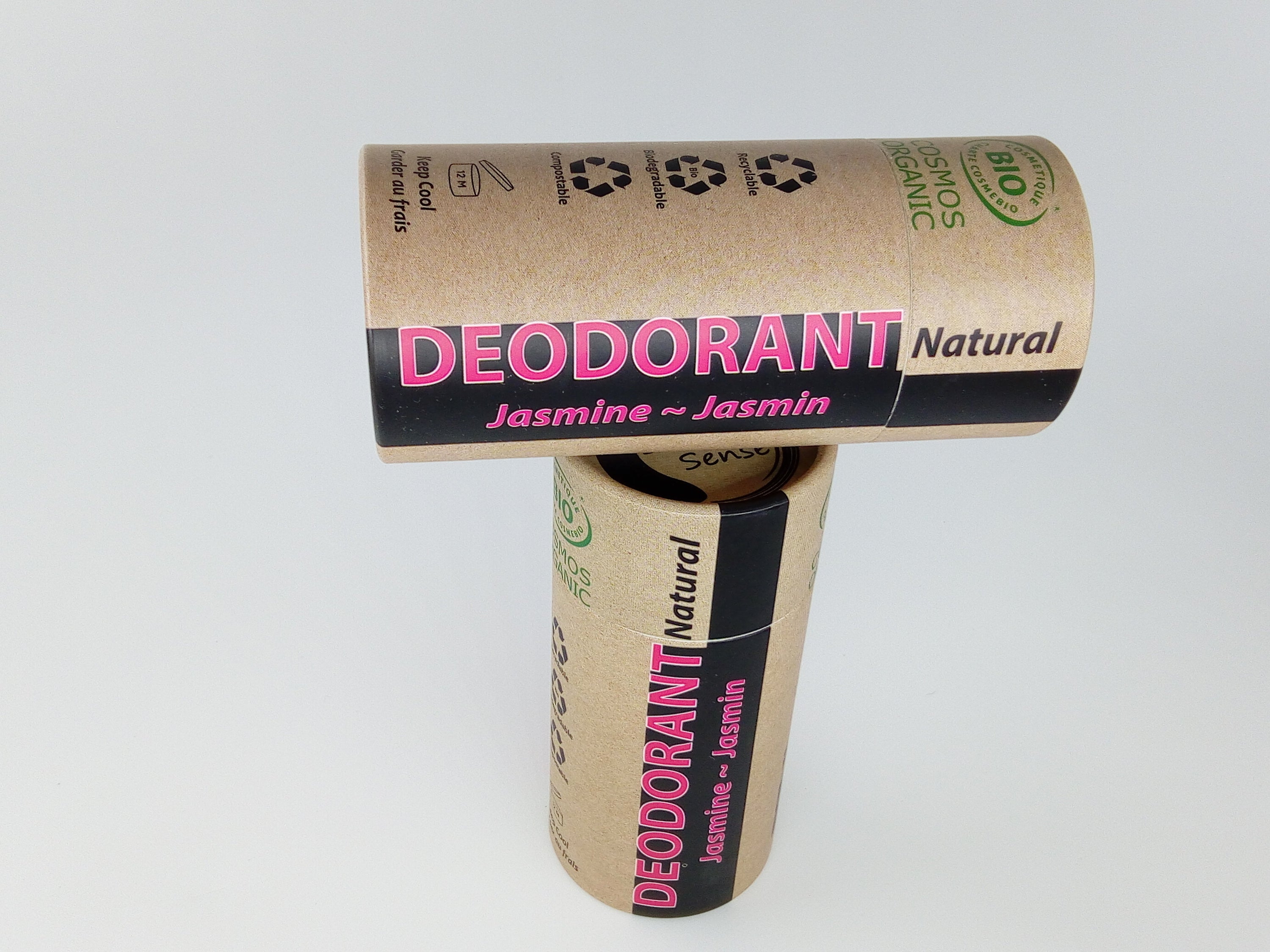 MAXI BUNDLE of 6 x 100ml Organic Certified Natural Deodorant in Jasmine, featuring eco-friendly packaging and natural ingredients.