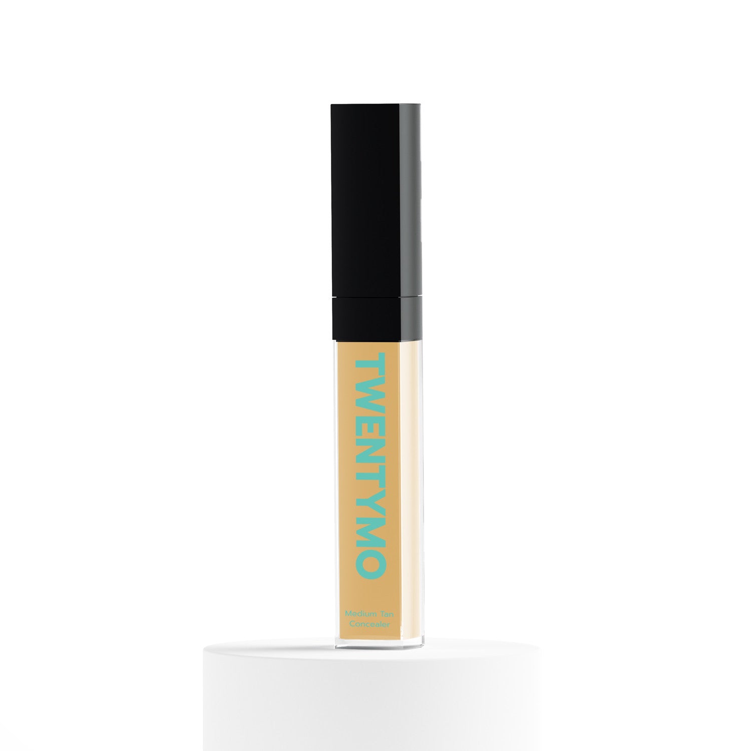 Medium Tan concealer in a sleek tube, showcasing its lightweight liquid formula and vibrant color for flawless coverage.