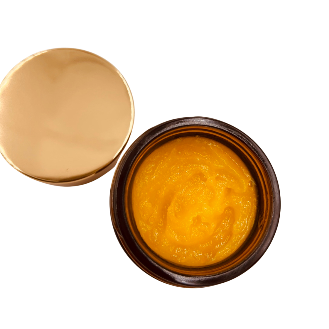 MELT Barrier Balm in a sleek container, showcasing its rich texture and moisturizing properties for dry, damaged skin.