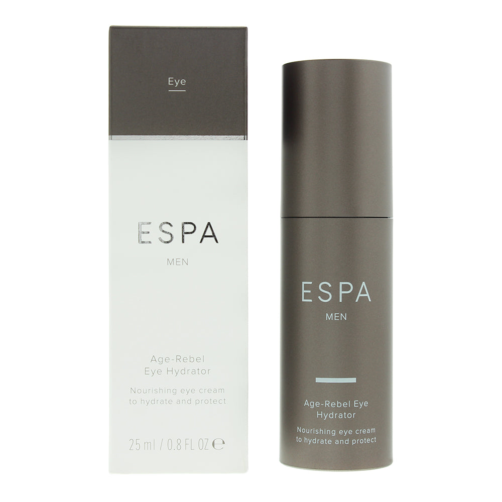 Espa Men Age-Rebel Eye Hydrator in a sleek container, designed for men's skincare, showcasing its modern packaging and hydrating formula.