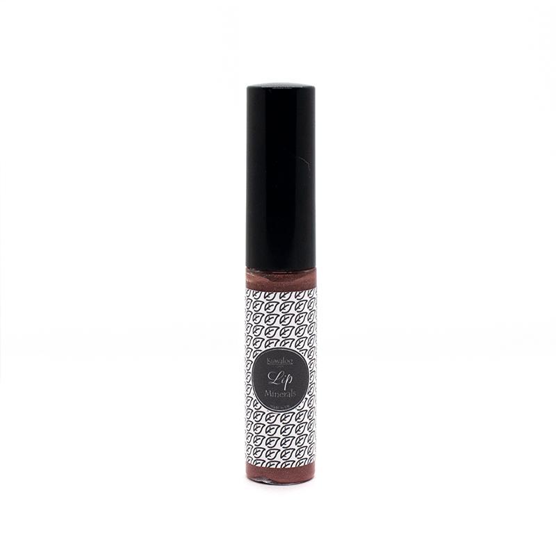 Mineral Makeup Lip Gloss in Pink Blush, showcasing its vibrant color and eco-friendly packaging.