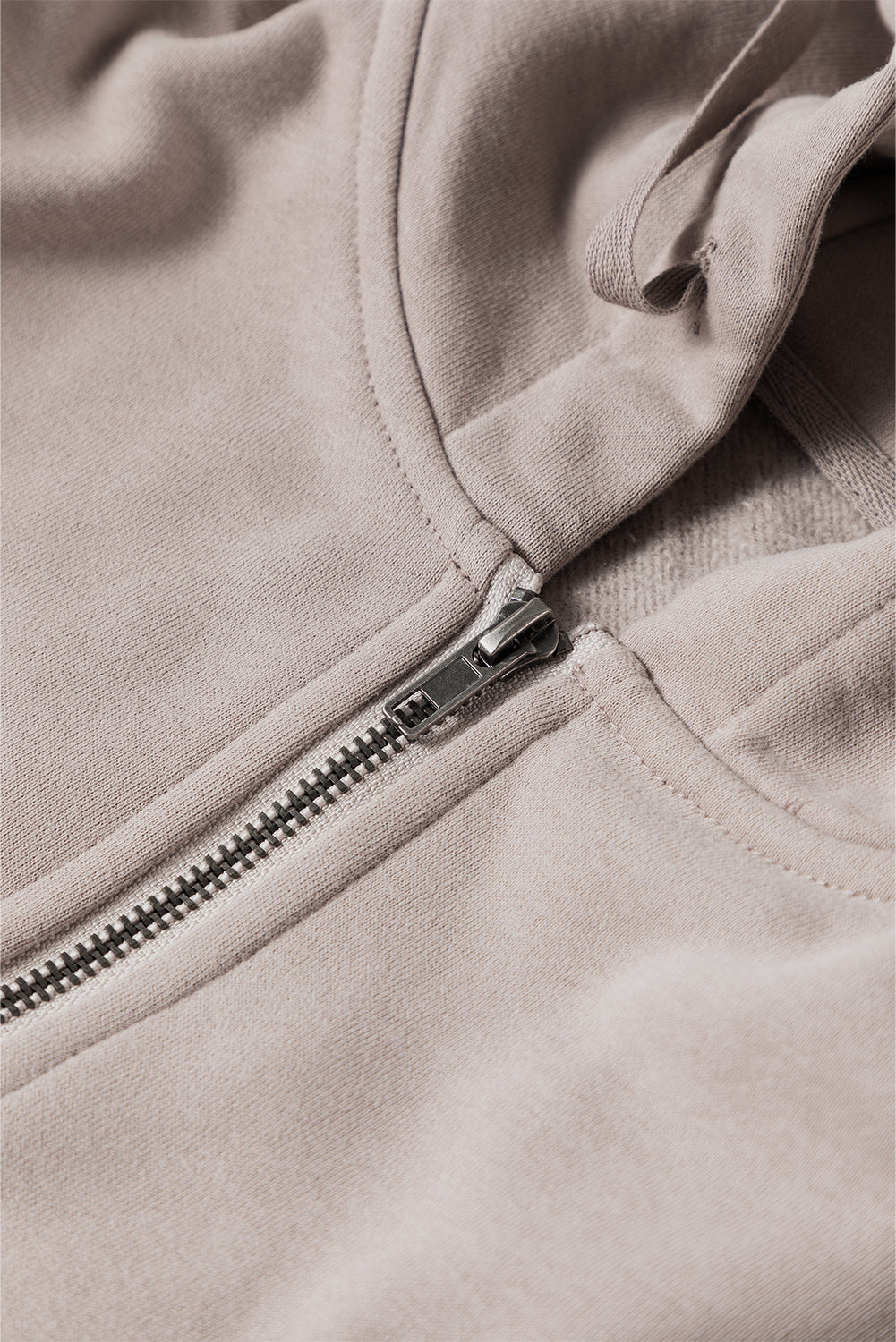 A stylish Mineral Wash Full Zip Drawstring Hoodie featuring a vintage look, front zipper, and practical pockets, perfect for casual wear.