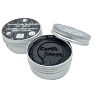 Four 40g tins of Natural Organic Certified Solid Toothpaste in mint flavor, packaged in recyclable aluminum tins.