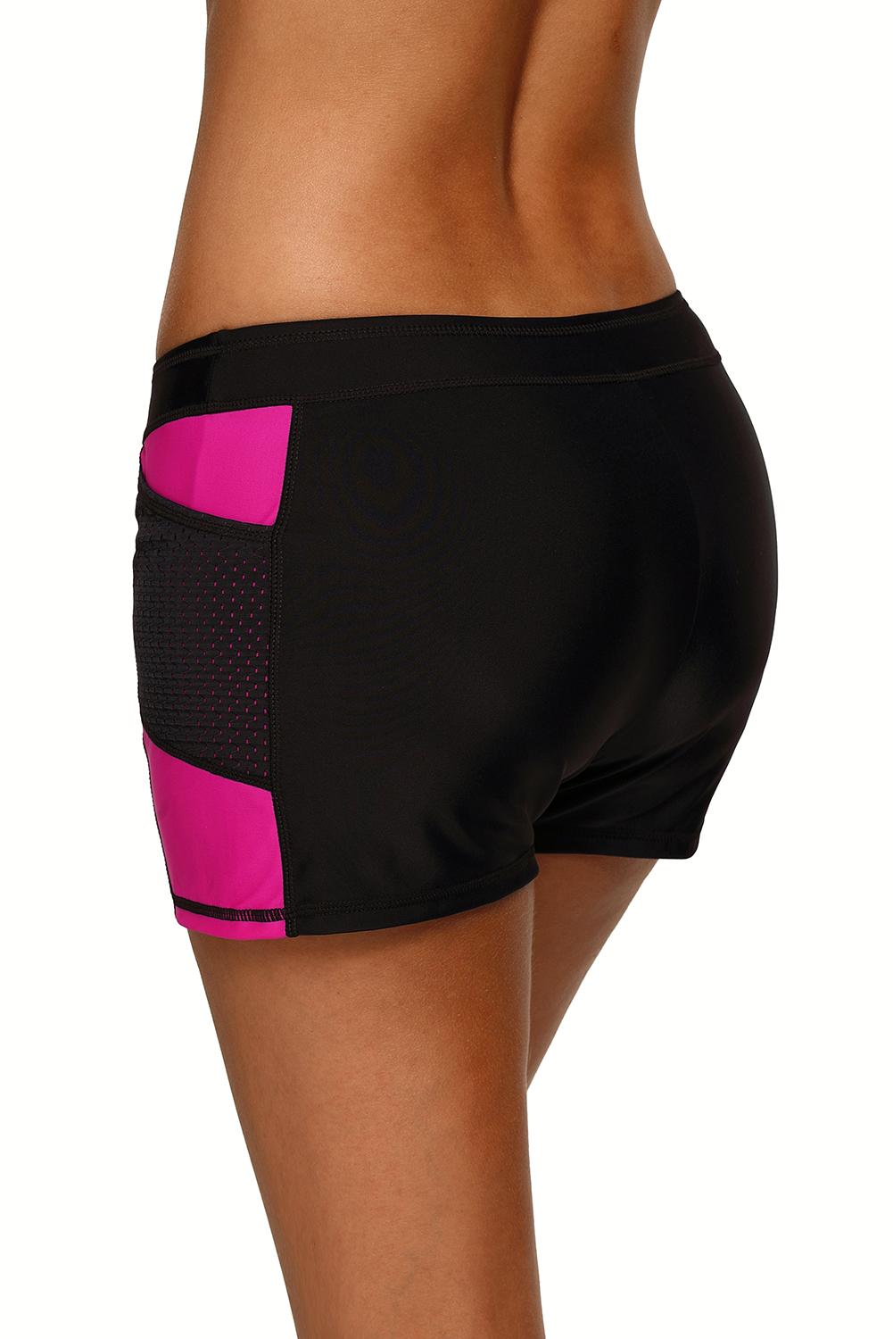 Mint Side Mesh Insert Sports Boardshort featuring a wide waistband and sporty side mesh accents, perfect for active women.