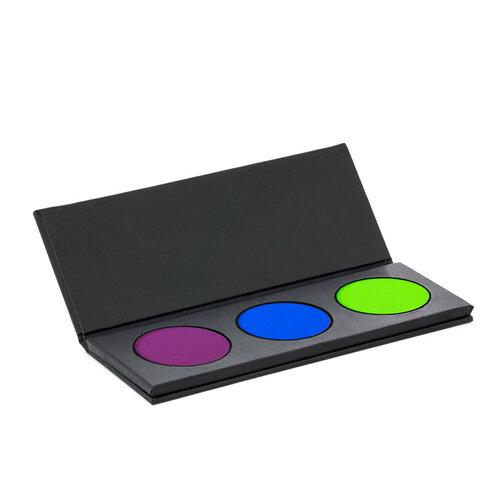 Mood Pigment Palette featuring a variety of vibrant, intensely pigmented pressed shadows suitable for eyes, face, and body.