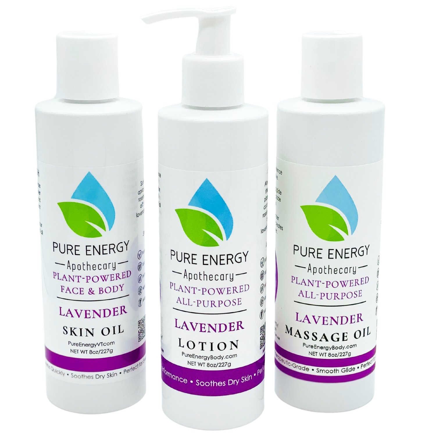 Moisture Madness Gift Set featuring lavender lotion, skin oil, and massage oil in elegant packaging.