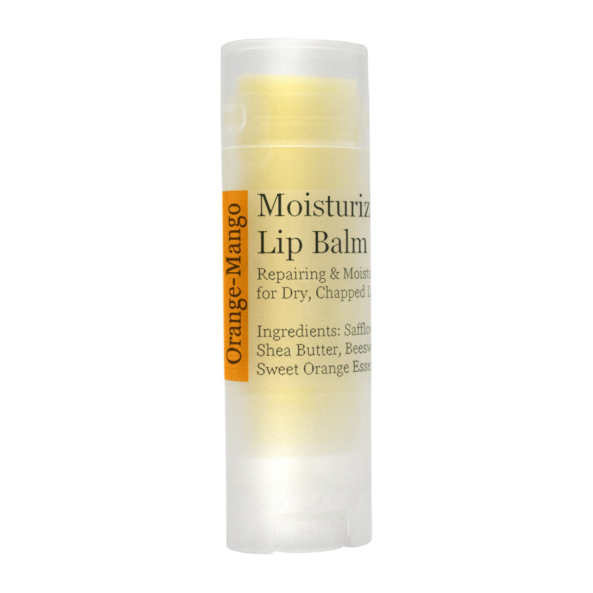 A tube of moisturizing lip balm with a natural design, showcasing its healing properties for dry, chapped lips.