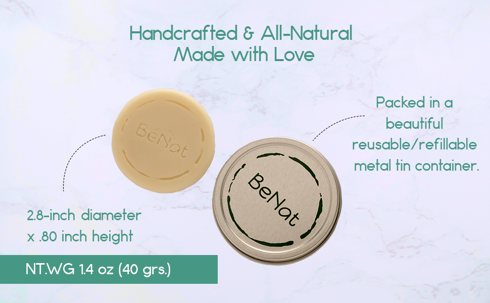 Moisturizing Lotion Bar in a reusable metal tin, showcasing its natural ingredients and eco-friendly packaging.