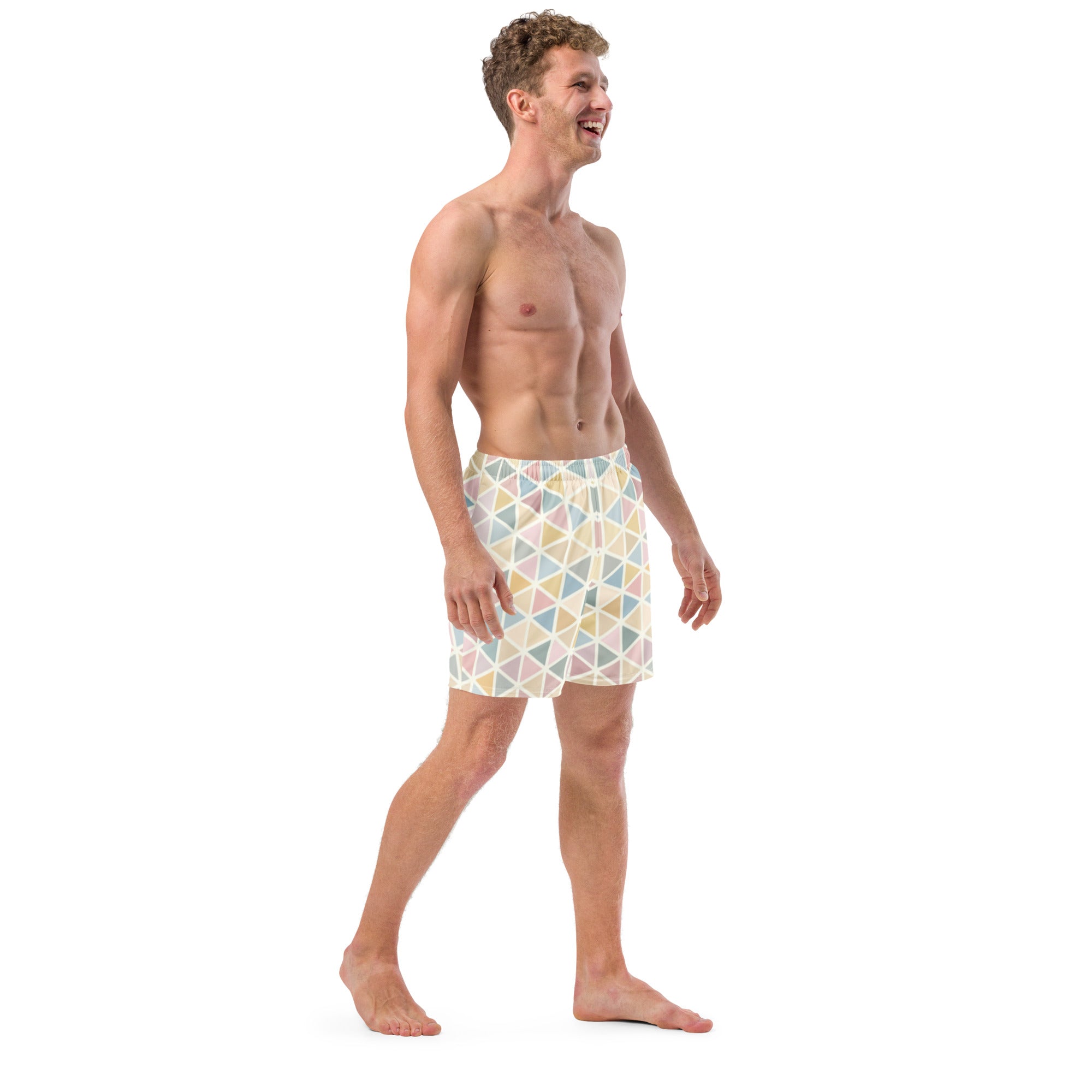 Morgan men's swim trunks featuring quick-drying fabric, breathable design, and multiple pockets for convenience.