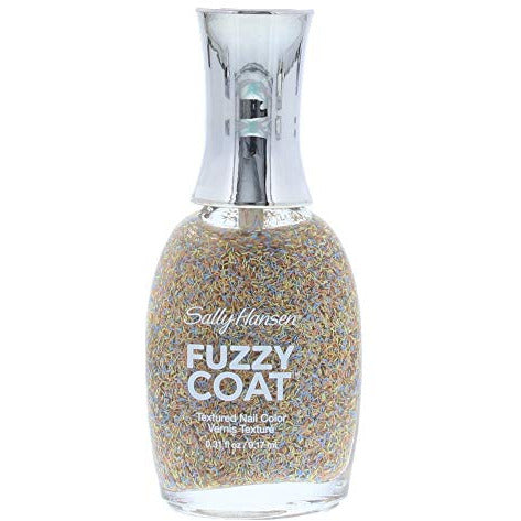 Sally Hansen Nail Polish Fuzzy Coat - 200 All Yarned Up showcasing a vibrant color with a unique fuzzy texture.