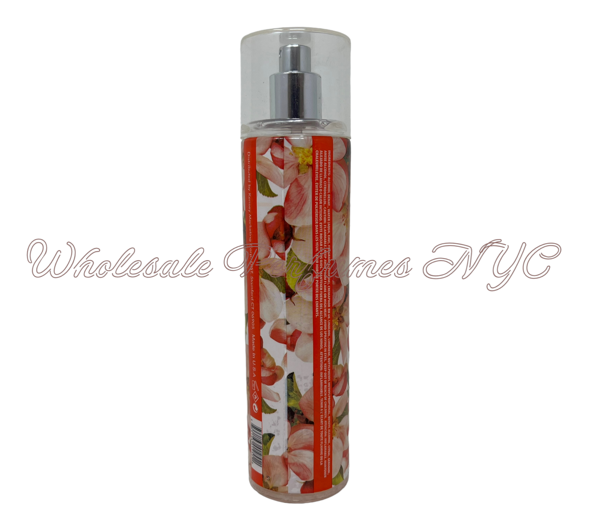 Naissant Apple Blossom Body Mist for Women in an elegant 8oz bottle, showcasing a floral design and a refreshing scent.