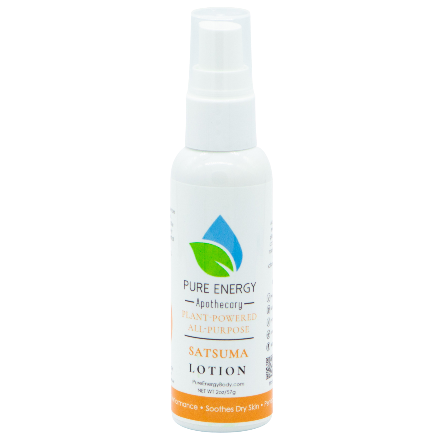 Natural All Purpose Lotion 2 oz with Satsuma essential oil, showcasing its refreshing and moisturizing properties.