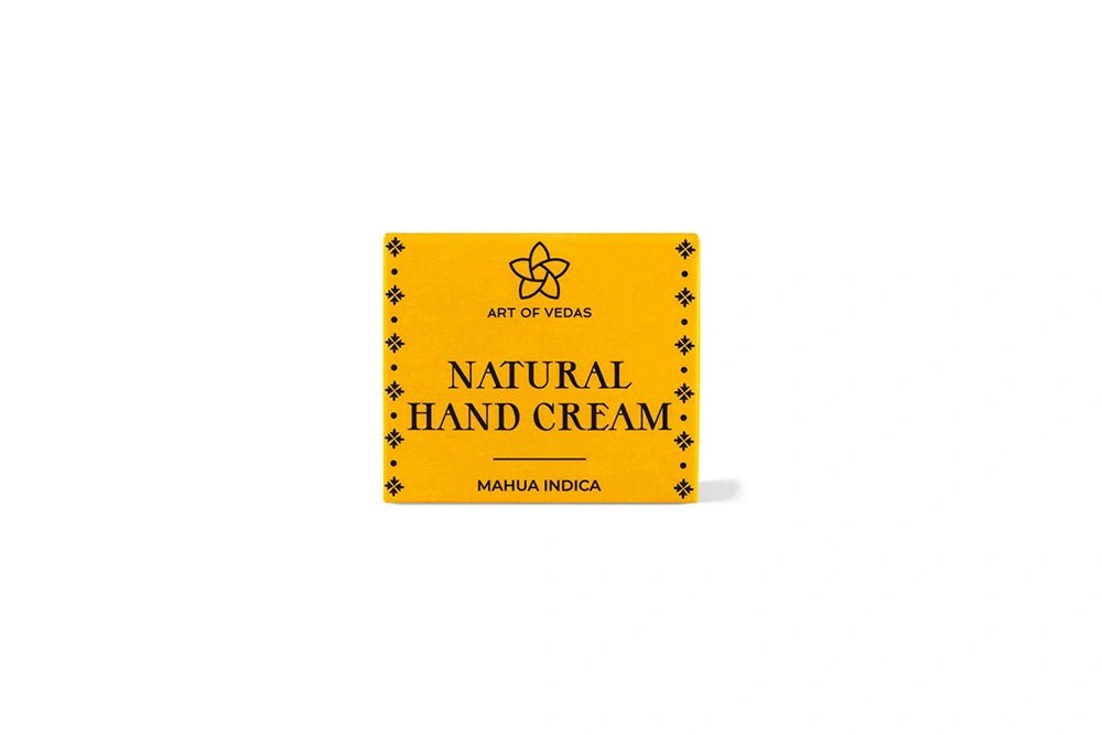 Natural Hand Cream in a sleek container, showcasing its rich texture and natural ingredients.