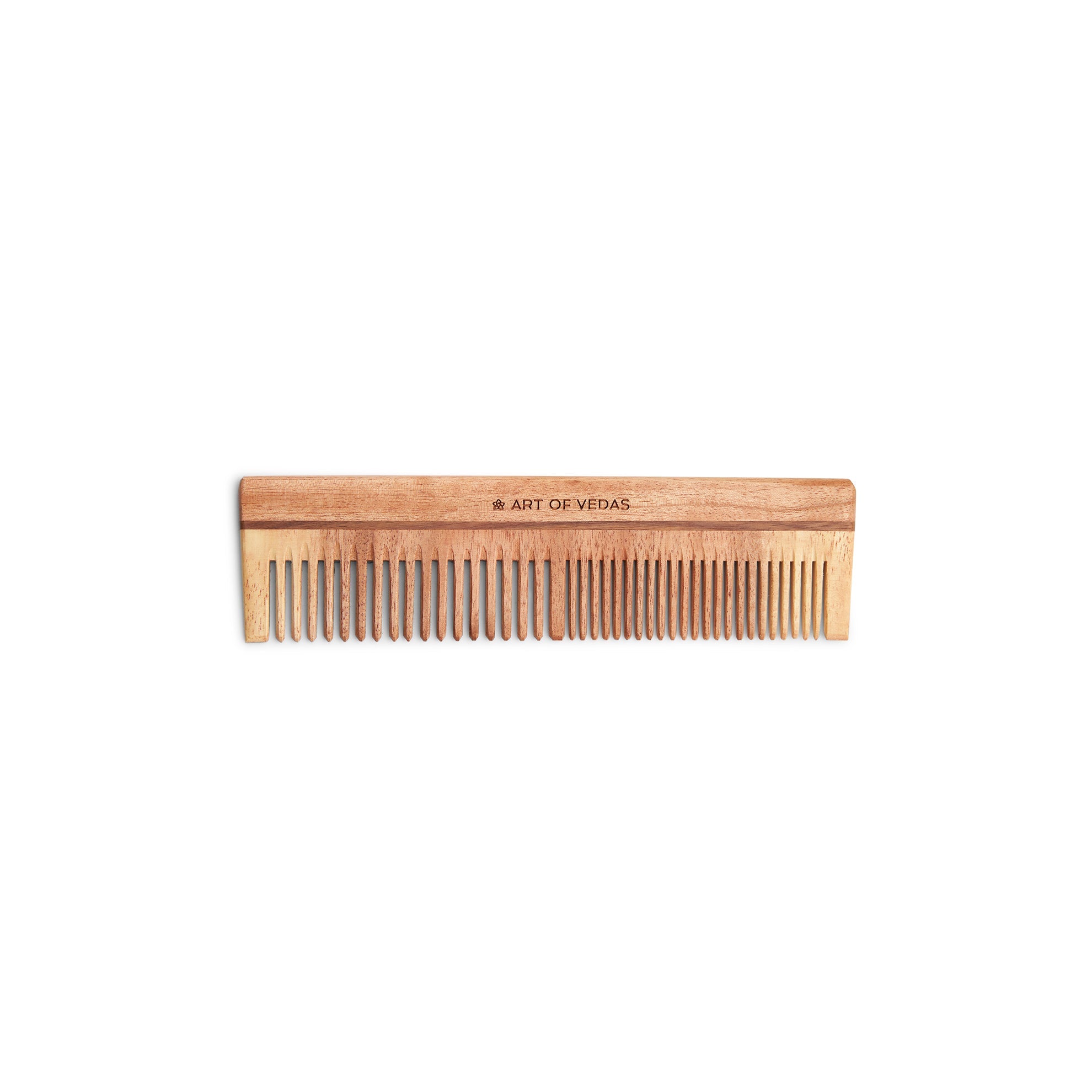 Natural Wide Comb made from premium Neem wood, featuring wide-spaced teeth for gentle detangling and styling.