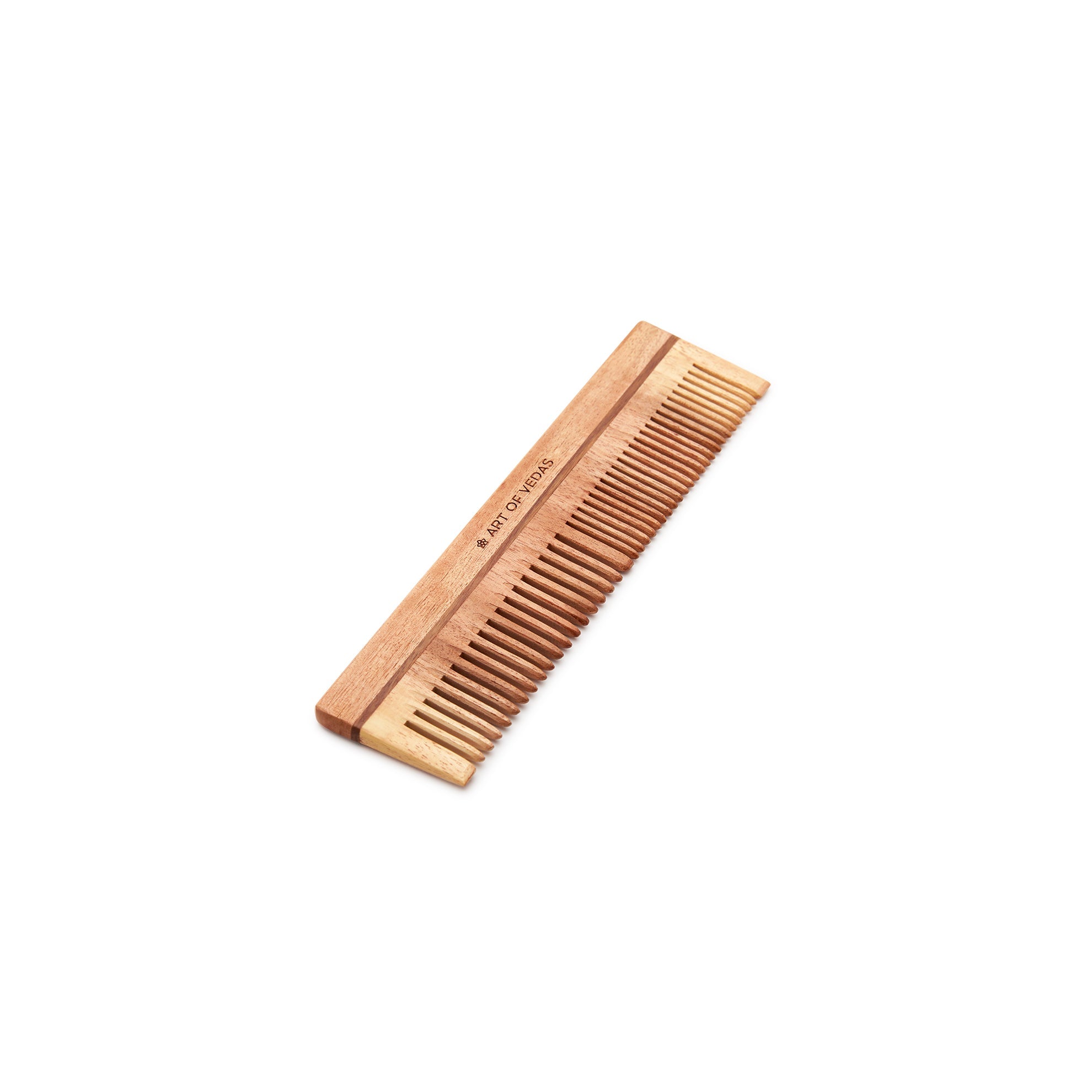 Natural Wide Comb made from premium Neem wood, featuring wide-spaced teeth for gentle detangling and styling.