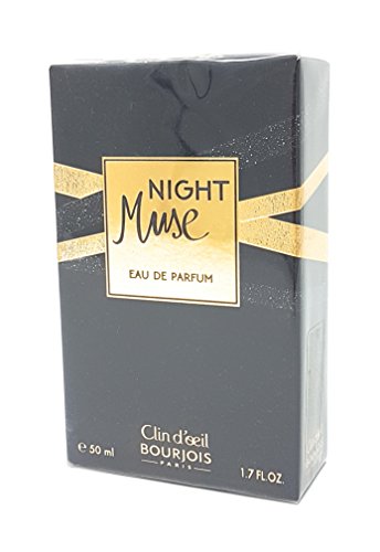 Bourjois Night Muse Eau de Parfum in an elegant bottle, showcasing its sophisticated design and alluring fragrance.