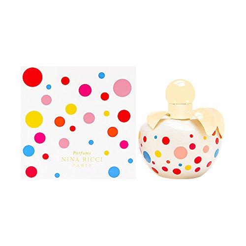 Nina Pop Eau de Toilette by Nina Ricci in a vibrant apple-shaped bottle, showcasing its playful and elegant design.