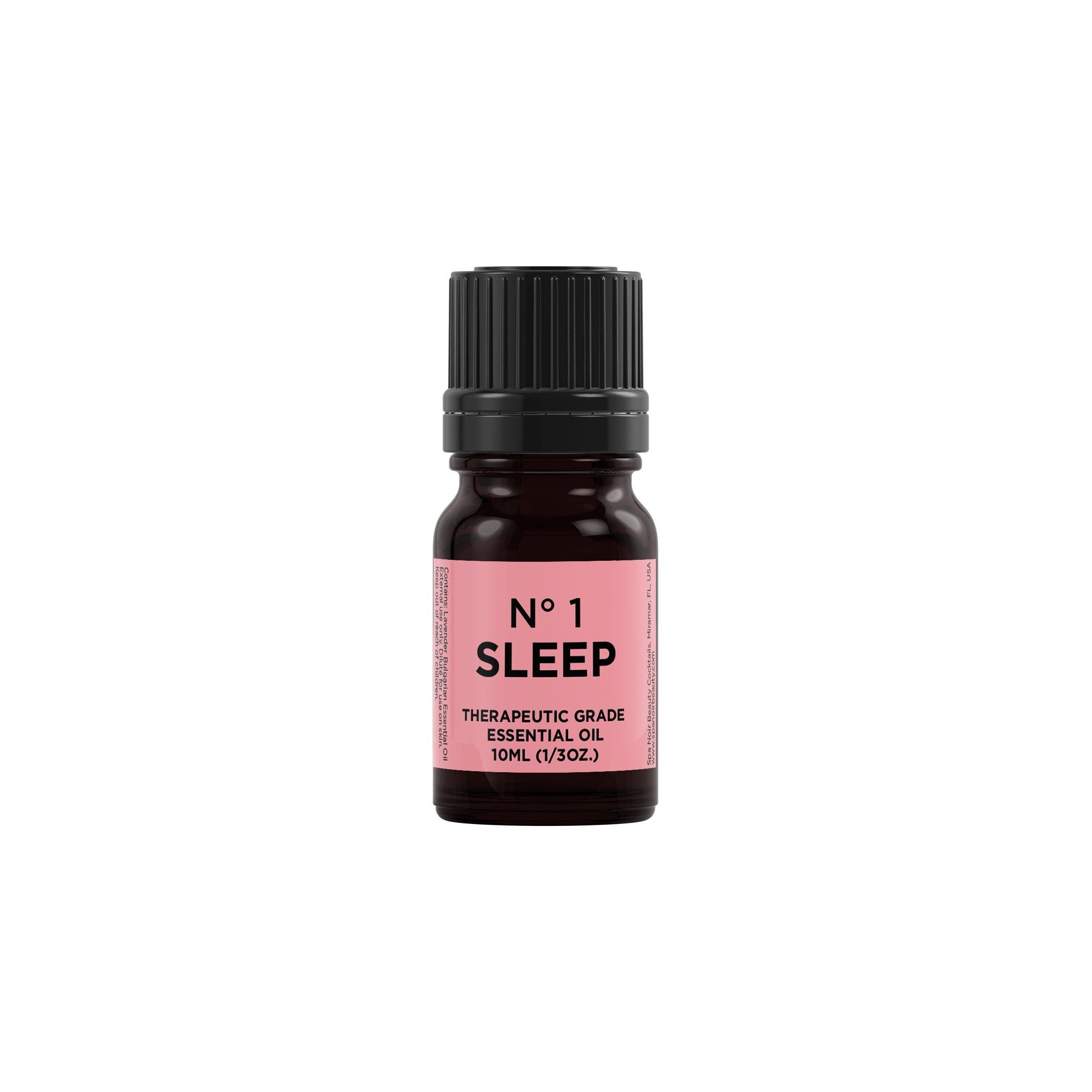 A 10 ml bottle of No. 1 Sleep Essential Oil featuring Bulgarian Lavender, designed for promoting relaxation and restful sleep.