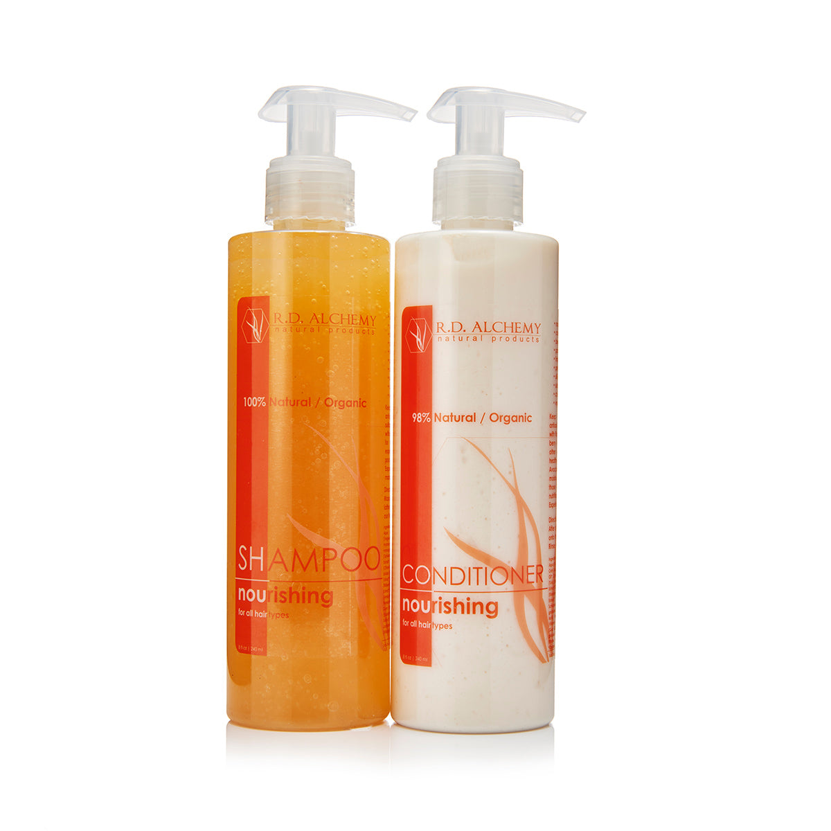 Nourishing Shampoo and Conditioner Set in elegant packaging, designed for revitalizing weak and lifeless hair.