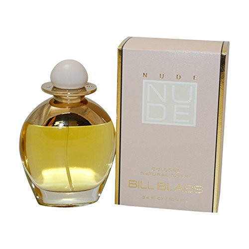 Bottle of Bill Blass Nude Eau De Cologne with elegant design, showcasing its refreshing fragrance.